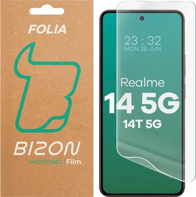 Produktbild von Hydrogel Folie für den Bildschirm für Realme 14 5G / 14T 5G, Bizon Glass Hydrogel Front, 1 Stück