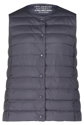 Produktbild von Betty Barclay Daunenweste mit 90% Daunenfüllung, Rundhals und Druckknöpfen, 60 cm Gesamtlänge