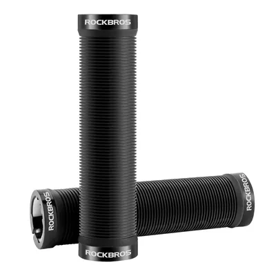 Produktbild von ROCKBROS Fahrradgriffe 22 mm, Rutschfestes TPE mit Aluminium-Klemmung, Lenkergriffe für MTB, Rennrad, Citybike, Gravel, Scooter, BMX Schwarz