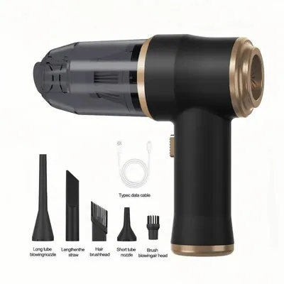 Produktbild von 2-in-1 Akku-Handstaubsauger, kabellos, mit Blasfunktion, 7,2 V, kompakt, für Auto, Haushalt & Tierhaare – Schwarz