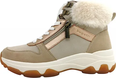 Immagine prodotto di Bugatti Woman: Scarpe da donna, stivali con lacci, color beige, per il tempo libero