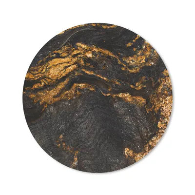 Produktbild von MuchoWow® Mauspad Mousepad Marmor - Limette - Schwarz - Gold - Marmoroptik - Luxus 30x30 cm - Mousepads - Maus Mat - Pad - Mausunterlage - Tischunterlage - Schreibtischmatten
