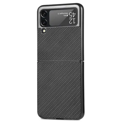 Productafbeelding van König Design hoesje, compatibel met Samsung Galaxy Z Flip4 5G, van zacht plastic - telefoonhoesje, zwart