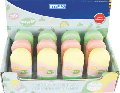 Produktbild von STYLEX "Bunny / Hase" Anspitzer und Radiergummi 2 in 1