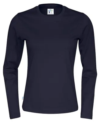Image de Cottover - T-shirt pour femmes, en Coton, à manches longues, modèle ET723 (taille XL) (bleu marine)