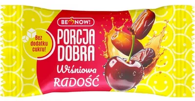 PRZEKĄSKA WIŚNIOWA RADOŚĆ BEZ DODATKU CUKRÓW 20 g - PORCJA DOBRA
