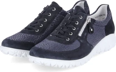 Produktbild von Waldläufer Low Sneaker HIROKO Damen Leder & Textil Blau Größe: 8
