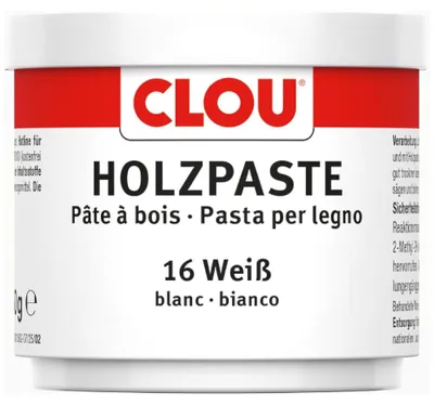Produktbild von Clou Holzpaste 150 g weiß