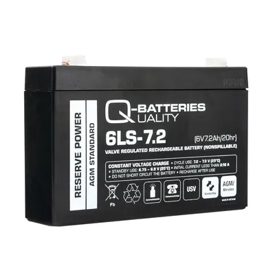 Produktbild von Q-Batteries 6LS-7.2 6V 7,2Ah Blei-Vlies Akku / AGM VRLA