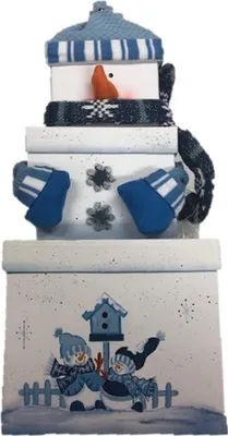 Produktbild von Dekorative Weihnachts-Geschenkboxen 3er Set aus Karton, Größen 11, 14, 16 cm