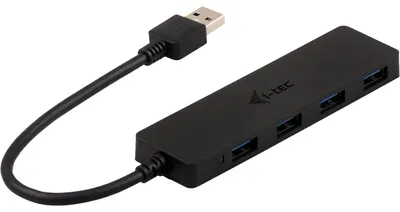 Zdjęcie produktu dla i-tec Advance U3HUB404, USB 3.2 Gen 1 (3.1 Gen 1) Type-A, USB 3.2 Gen 1 (3.1 Gen 1) Type-A, 5000 Mbit/s, Czarny, 0,2 m, USB