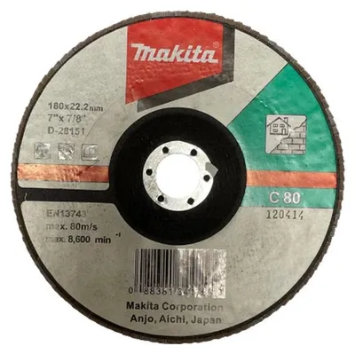 Produktbild von Makita Fächerschleifscheibe Ø 180mm C80F D-28151 Winkelschleifer