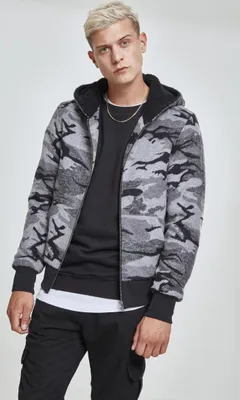 Produktbild von Urban Classics Jacke Camo Zip Jacket Darkcamouflage-L