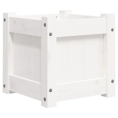 Produktbild von vidaXL Pflanzkübel Weiß 31x31x31 cm Massivholz Kiefer