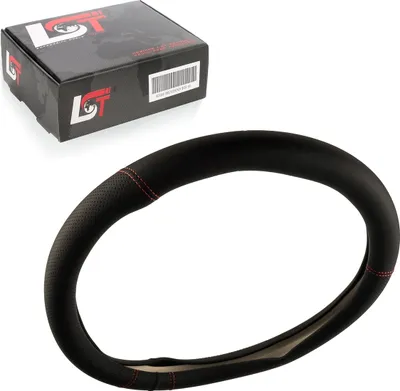 Produktbild von Lenkradbezug Lenkrad Ø 38x9cm 15x3,5 Zoll schwarz rot für AUDI für PORSCHE