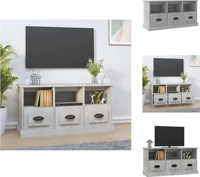 Produktbild von vidaXL TV-Schrank Betongrau 100x35x50 cm Holzwerkstoff -  TV-Möbel
