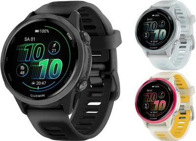 Immagine prodotto di Garmin Forerunner 570 3.05 cm (1.2") AMOLED 42 mm Digital 390 x 390 pixels Touchscreen Black Wi-Fi GPS (satellite)