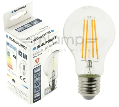 Zdjęcie produktu dla Blaupunkt LED lamp E27 Filament A60 1055lm 8W 2700K