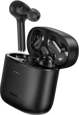 Image de Baseus Encok W06 TWS Casque sans fil, Bluetooth 5.0, aptX, recharge par induction - Noir