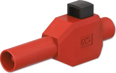 Produktbild von STÄUBLI Sicherheitsklemmsteckeradapter, 22.3007-22, 4 mm , rot, 600 V, CAT II, 10 A