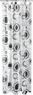 Produktbild von Voile Vorhang Schlaufen Black & White transparent Gardine ca. 140x245 cm retro