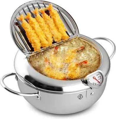 Produktbild von Professionelle Frittierpresse - Frittierpresse aus Edelstahl - Perfekt für Oster- und Weihnachtsbrötchen