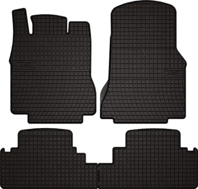 Image de Tapis de sol voiture en caoutchouc pour Mercedes A W168 (1997-2005, hatchback) Noir, lot de 4 pièces, fixations