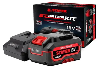 Productafbeelding van Oplader met batterij Stayer 37712.1021 4Ah - STARTERKIT