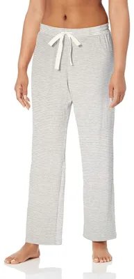 Produktbild von A. Essentials Damen Leichte Frottee-Pyjamahose mit Kordelzug, Hellgrau Weiß Stre