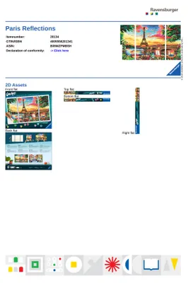 Produktbild von Ravensburger Paris Reflections Malen nach Zahlen 20134 - ab 14 Jahren