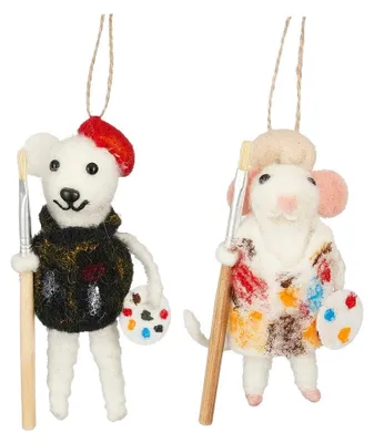 Produktbild von Dekofigur Maus Bär Weiß Schwarz