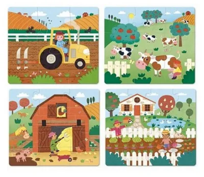 Obrázek produktu pro Vilac Dřevěné puzzle Farma 4 v 1