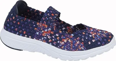 Produktbild von Dek Damen Elastik  Interlace Riemen Schuhe DF1333 (39,5 EU) (Violett/Marineblau)