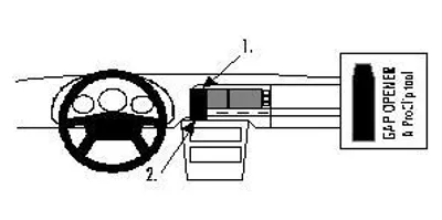 Produktbild von Brodit ProClip Fahrzeughalter 852039 - Mittelbefestigung - Mercedes Benz SL-Klasse 89-02