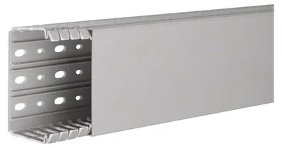 Produktbild von Hager Verdrahtungskanal aus PVC BA7 60x100 mm steingrau, Kabelkanal, Grau, PVC, V0, EN50085-2-3, 80 mm