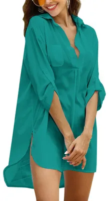 Produktbild von Strandkleid XXL, dunkel zyan, Bademode, für Strand