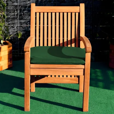 Produktbild von Teako Design Gartensessel Pescara Teakholz Massiv mit Sitzkissen grün