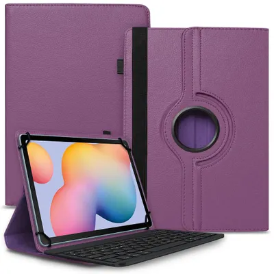 Produktbild von Tablet Tasche Tastatur für Samsung Galaxy Tab S11 S10 S9 FE Hülle Schutzhülle BluetoothFarbe Uni 360 Taschen:Lila