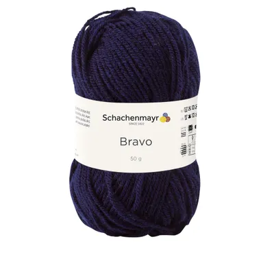 Image de Schachenmayr Bravo, 50 g de fil à tricoter Marine