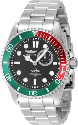 Obrázek produktu pro Invicta Pro Diver 49272 Pánské Hodinky - Quartz Hnutí - Nerezová Ocel s Černým Ciferníkem - 43 mm