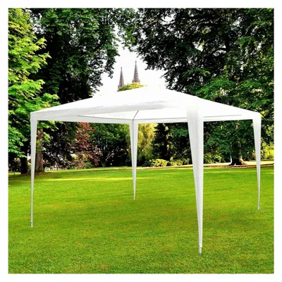 Produktbild von Faltpavillon Partyzelt Gartenpavillon 3x3m ohne Seitenwände in weiß