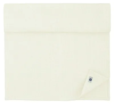 Imagen del producto de Mantel individual de lino vintage para decoración rústica, color crema blanco, 44 x 180 cm