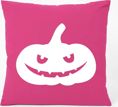 Produktbild von Huuraa Kissen Halloween Kürbis Pumpkin 40x40cm mit Füllung Fuchsia Baumwolle Dekokissen Geschenkidee
