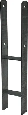Immagine prodotto di Supporto per palo a H nero per pali da 14 x 14 cm