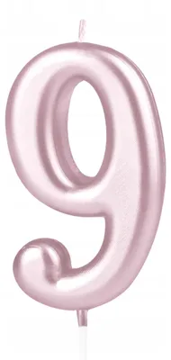 Produktbild von PartyPal Geburtstagskerze Ziffer 9 Roségold