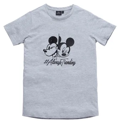 Produktbild von Mickey Mouse T-Shirt Damen Oberteil Pailletten besetzt kurzarm   , Größe Damen:S