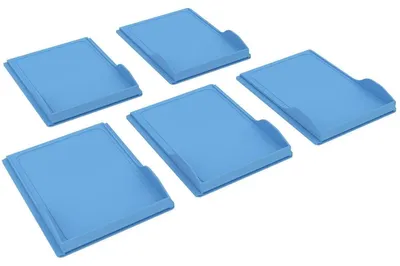Image de Jeu de 5 supports pour cartes de vœux, couleur bleu ciel