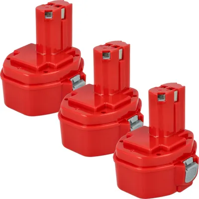 Produktbild von vhbw 3x Akku kompatibel mit Makita UB140DWB, UB140DWA Werkzeug (3000 mAh, NiMH, 14,4 V)