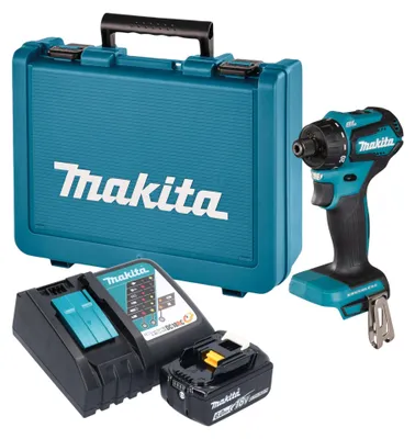 Produktbild von Makita DDF 083 RG1E Akku Bohrschrauber 18 V 40 Nm 1/4'' Brushless + 1x Akku 6,0 Ah + Ladegerät + Koffer