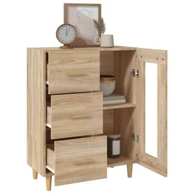 Zdjęcie produktu dla vidaXL Kredens dąb sonoma 69,5x34x90 cm Materiał drewnopochodny